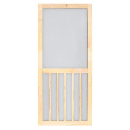 Screen Tight 5Bar Screen Door, 30 in W, 80 in H, Full View, Removable Screen, Wood, MultiColor W5BAR30